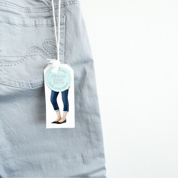 Santana Jeans Tummy Control Light Blue Straight Leg Crop Belted Women's 6 NWT - Picture 5 of 11